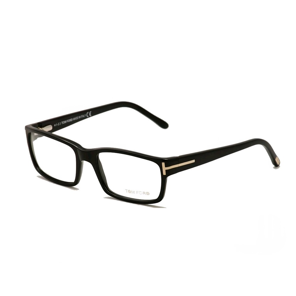Tom Ford TF5013 B5 Black Rectangular Eyeglasses Frames 54-17-135 Italy